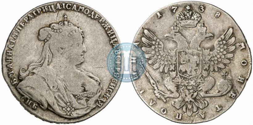Фото Полтина 1738 года СПБ "Петербургский тип"
