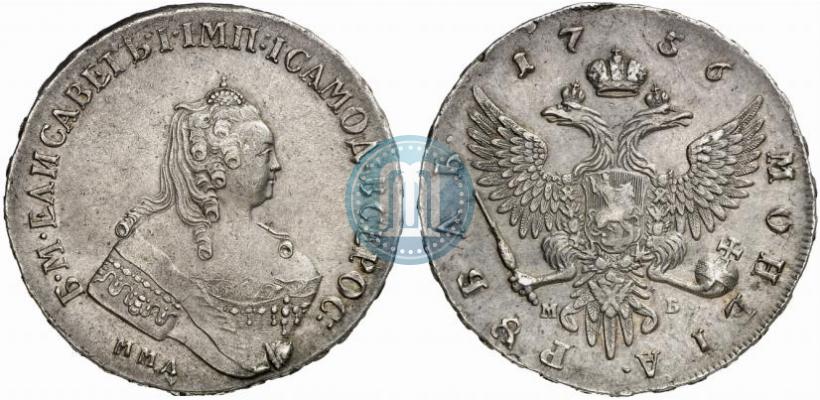 Picture 1 rouble 1756 year ММД-МБ 