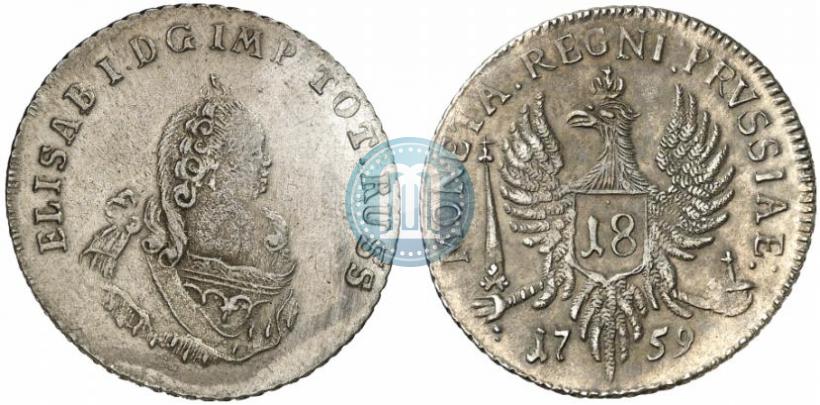 Picture 18 groszy 1759 year  