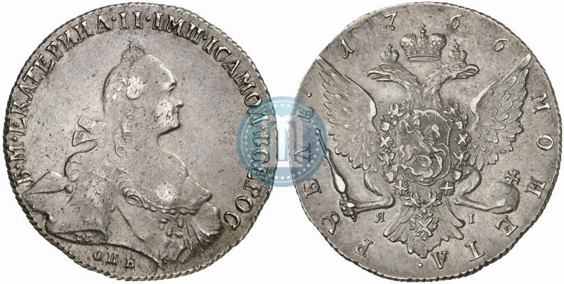 Picture 1 rouble 1766 year СПБ-ЯI 