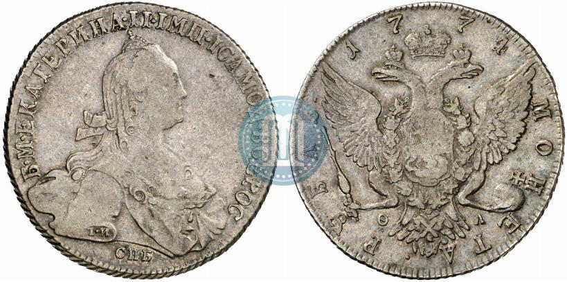 Picture 1 rouble 1774 year СПБ-ФЛ 