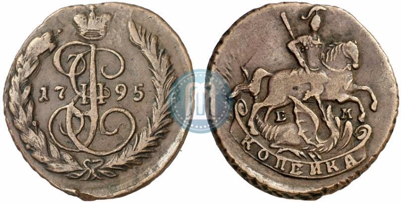 Picture 1 kopeck 1795 year ЕМ 