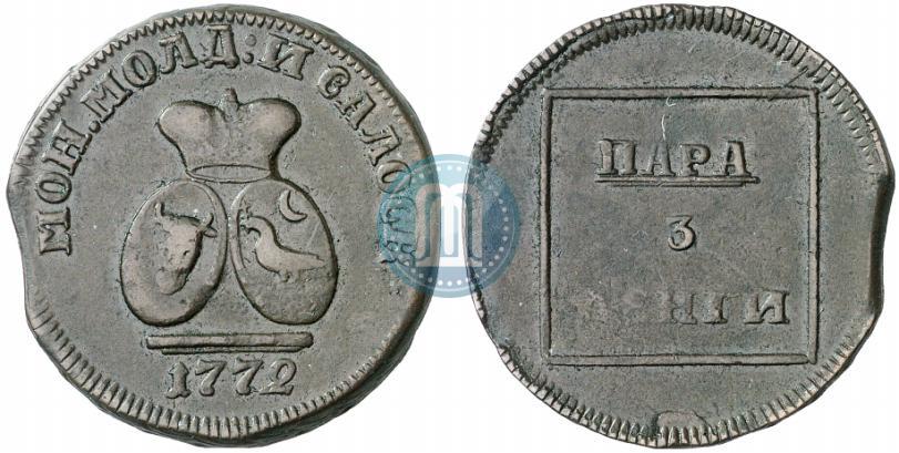 Фото Пара - 3 денги 1772 года  