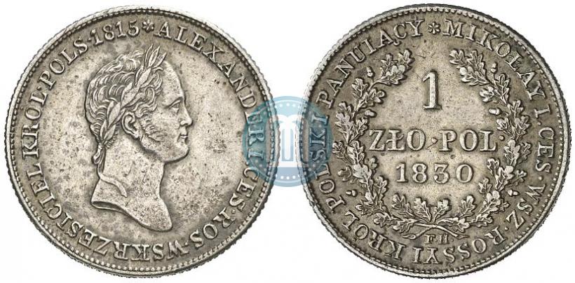 Picture 1 złoty 1830 year FH 