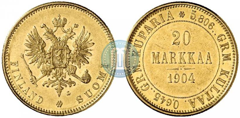 Picture 20 markkaa 1904 year L 