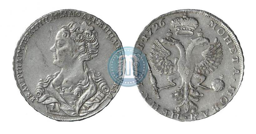 Picture 1 rouble 1726 year  "Moscow type, portrait turned to the left"