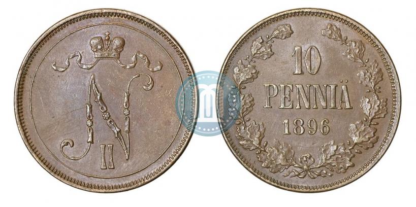 Фото 10 пенни 1896 года  