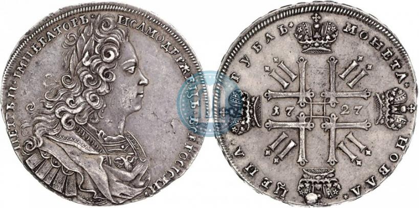 Picture 1 rouble 1727 year  "Moscow type"