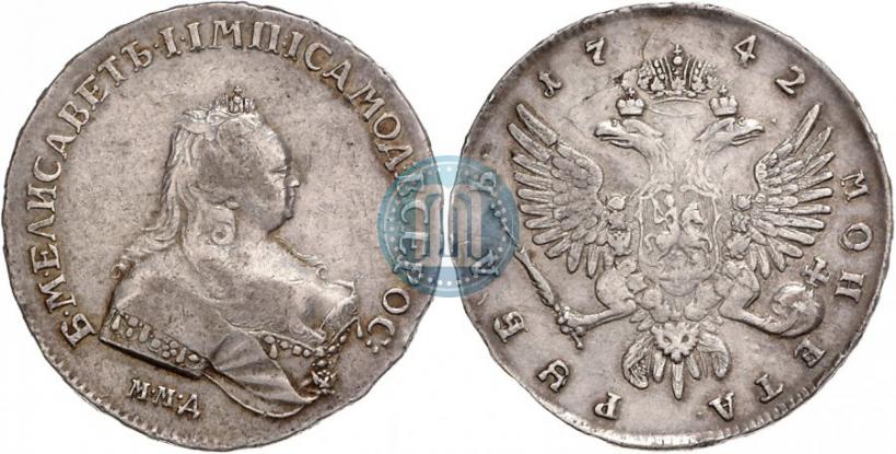 Picture 1 rouble 1742 year ММД 