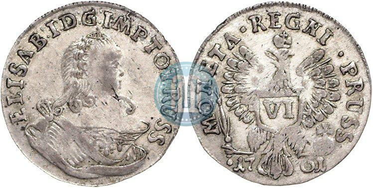 Picture 6 groszy 1761 year  