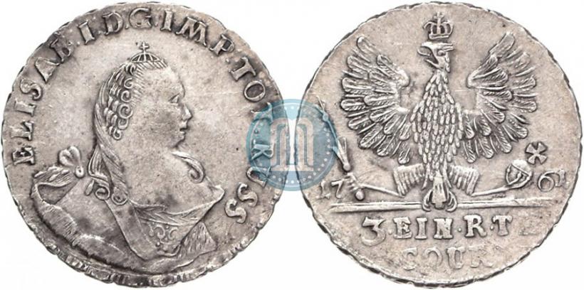 Picture 1/3 Thaler 1761 year  
