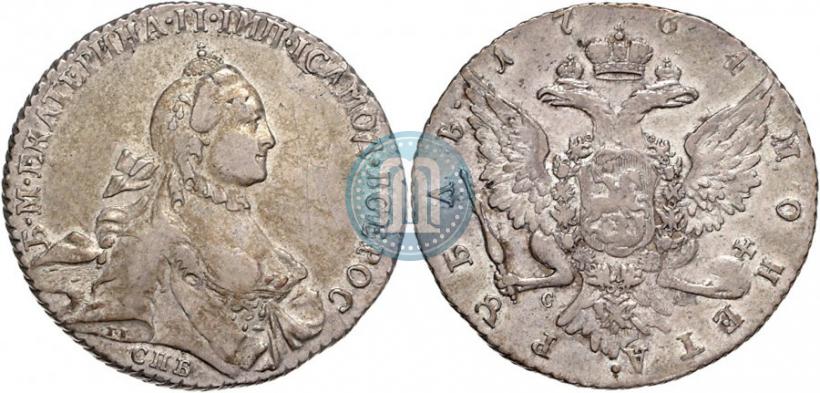 Picture 1 rouble 1764 year СПБ-СА 