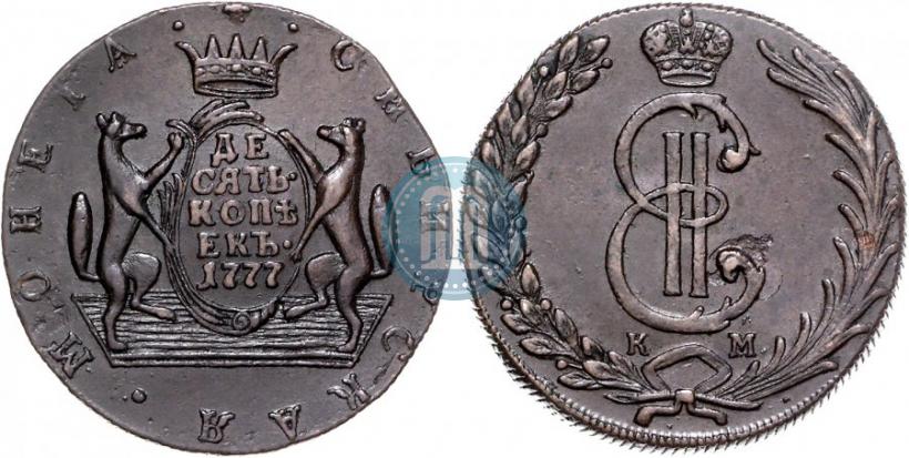 Picture 10 kopecks 1777 year КМ 
