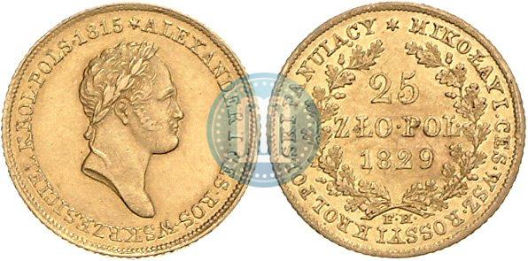 Picture 25 złotych 1829 year FH 