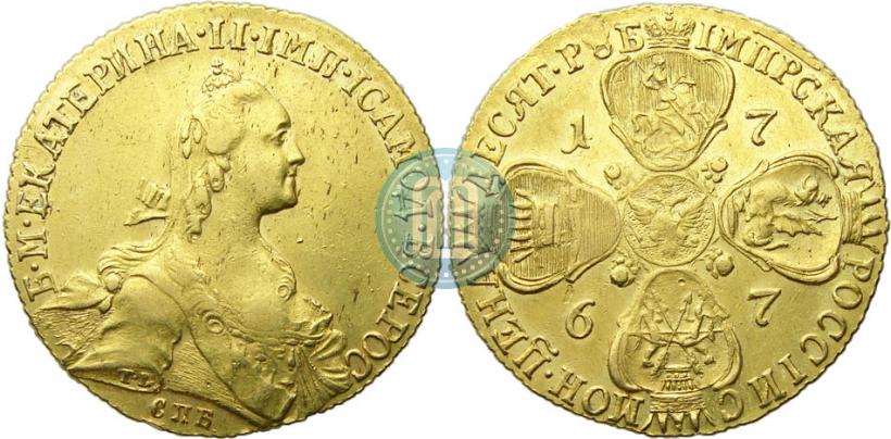 Picture 10 roubles 1767 year СПБ 