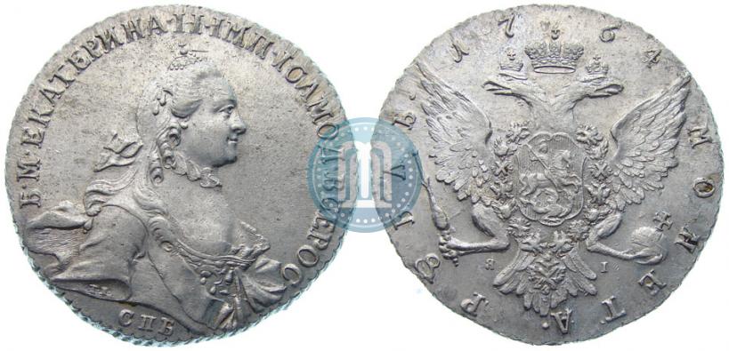 Фото 1 рубль 1764 года СПБ-ЯI 