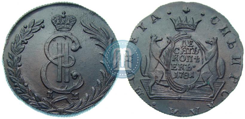 Picture 10 kopecks 1781 year КМ 