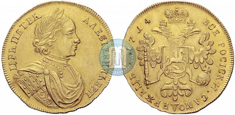 Фото 2 червонца 1714 года  