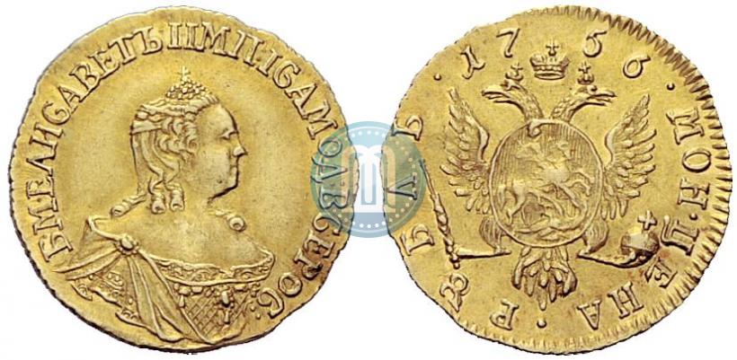 Фото 1 рубль 1756 года  