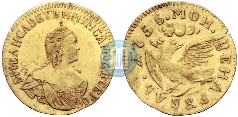 Picture 1 rouble 1756 year  "Eagle in the clouds. Pattern"