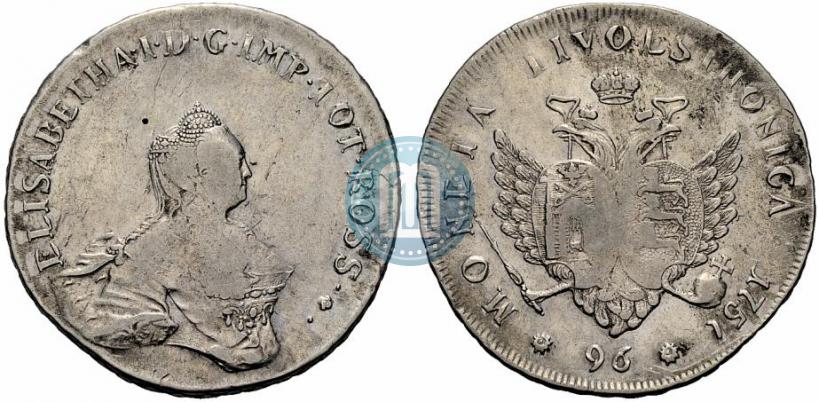Фото 96 копеек 1757 года  "Ливонез"