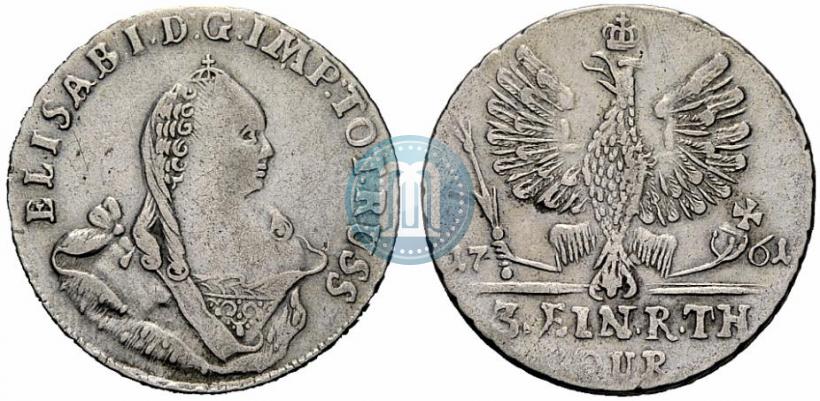 Picture 1/3 Thaler 1761 year  