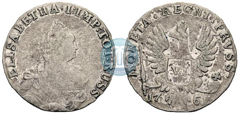 Picture 6 groszy 1761 year  