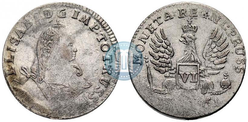 Picture 6 groszy 1761 year  