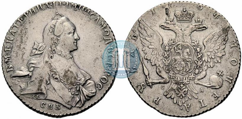 Picture 1 rouble 1764 year СПБ-СА 