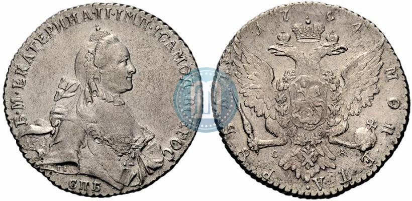 Фото 1 рубль 1764 года СПБ-СА 