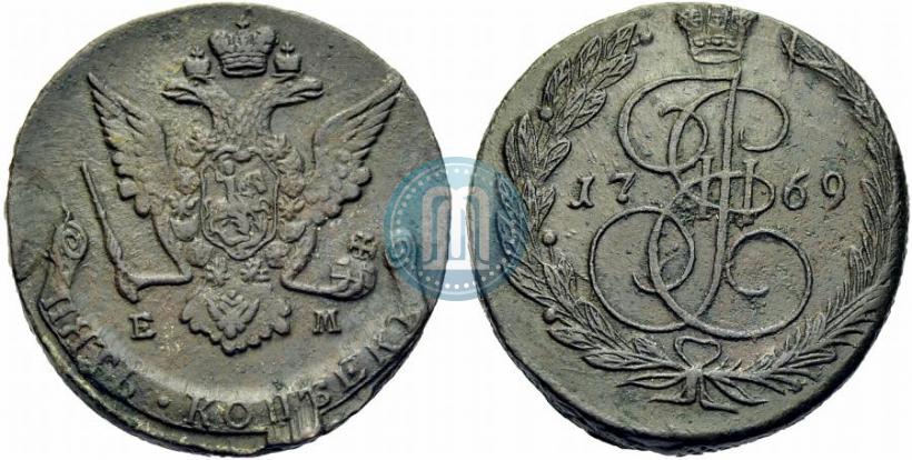 Фото 5 копеек 1769 года ЕМ 