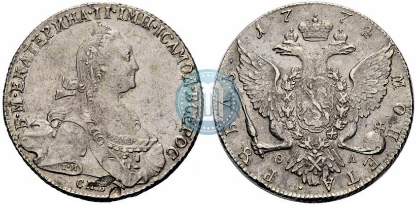 Picture 1 rouble 1774 year СПБ-ФЛ 