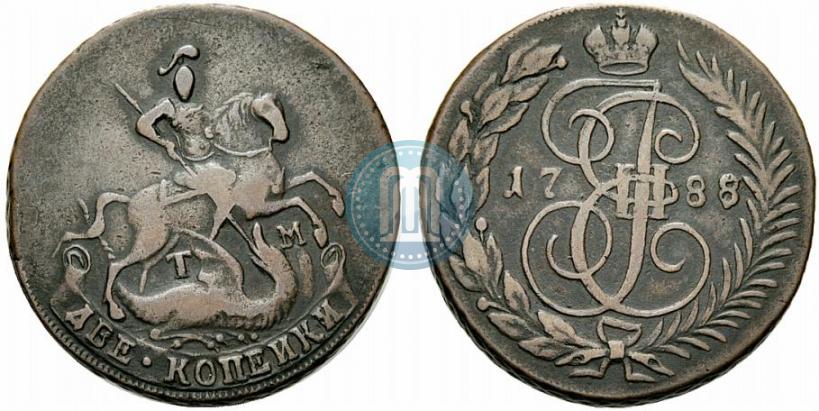 Фото 2 копейки 1788 года ТМ 