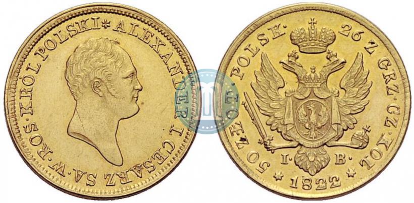 Picture 50 złotych 1822 year IB 