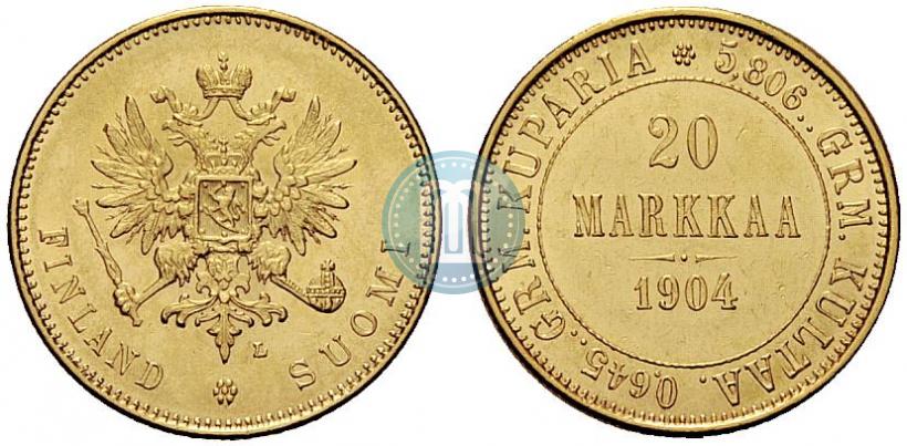 Picture 20 markkaa 1904 year L 