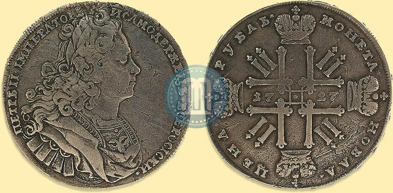 Picture 1 rouble 1727 year  "Moscow type"