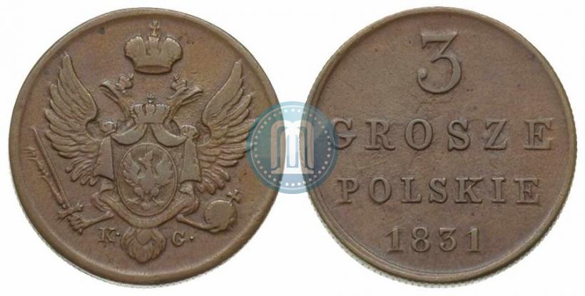 Picture 3 grosze 1831 year KG 
