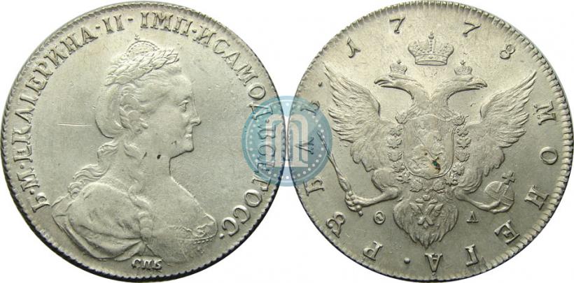 Picture 1 rouble 1778 year СПБ-ФЛ 