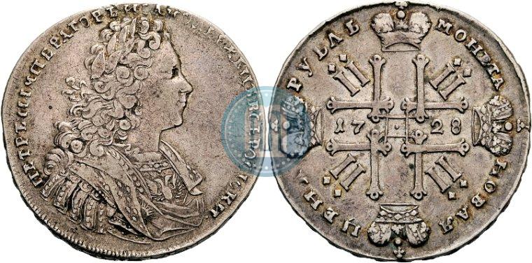 Picture 1 rouble 1728 year  "Type of 1728"