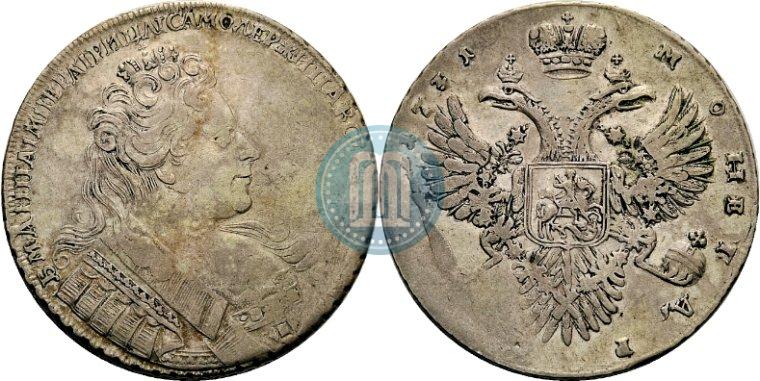 Picture 1 rouble 1731 year  