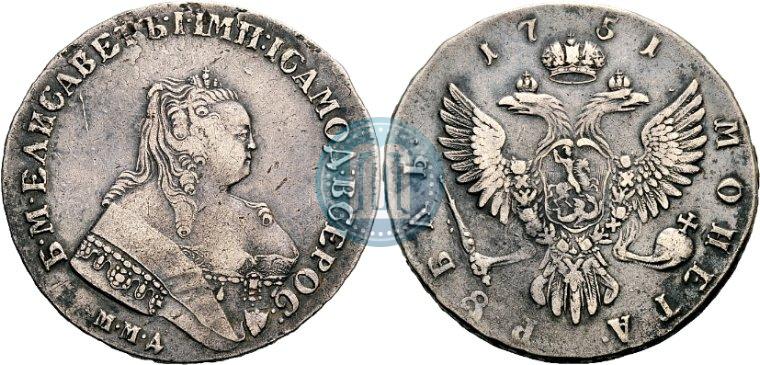 Picture 1 rouble 1751 year ММД 