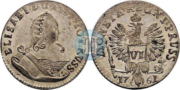Picture 6 groszy 1761 year  