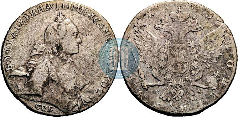 Picture 1 rouble 1765 year СПБ-СА 