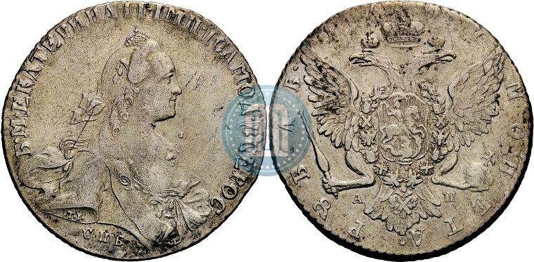 Picture 1 rouble 1771 year СПБ-АШ 