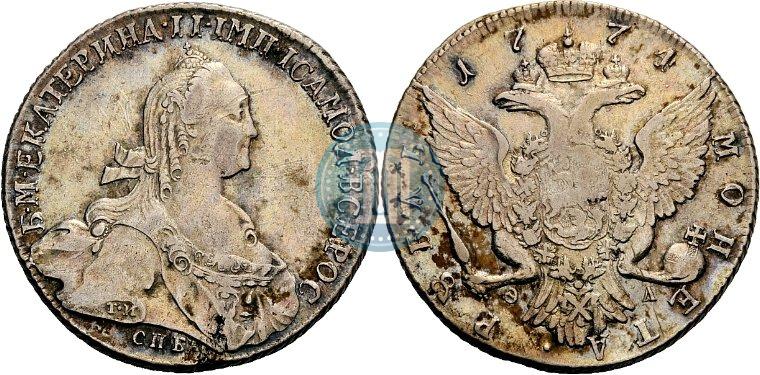 Picture 1 rouble 1774 year СПБ-ФЛ 