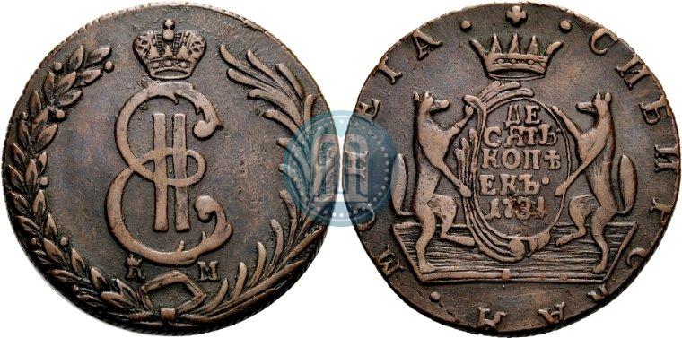 Picture 10 kopecks 1781 year КМ 