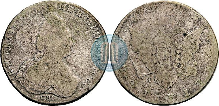 Фото 1 рубль 1786 года СПБ-ЯА 