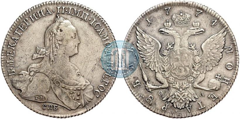 Фото 1 рубль 1774 года СПБ-ФЛ 