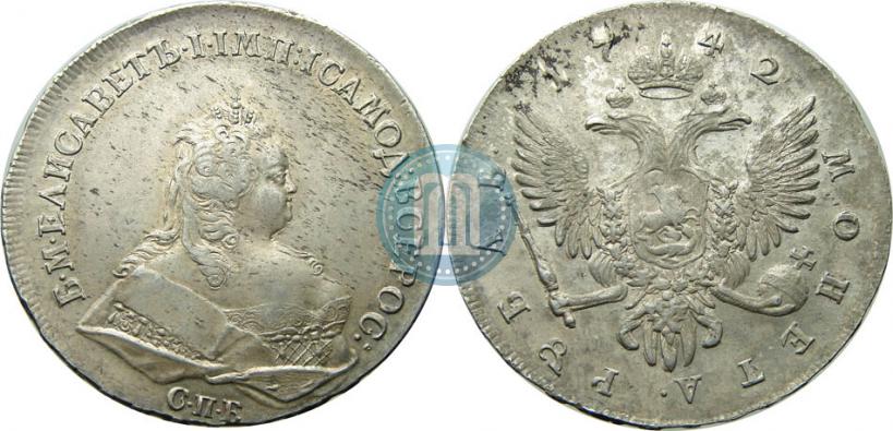 Фото 1 рубль 1742 года СПБ 