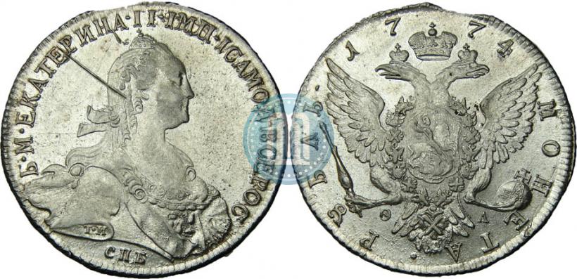 Picture 1 rouble 1774 year СПБ-ФЛ 